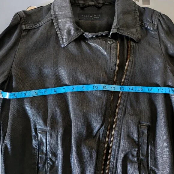 All Saints Black Jean Jacket - Picture 11 of 16